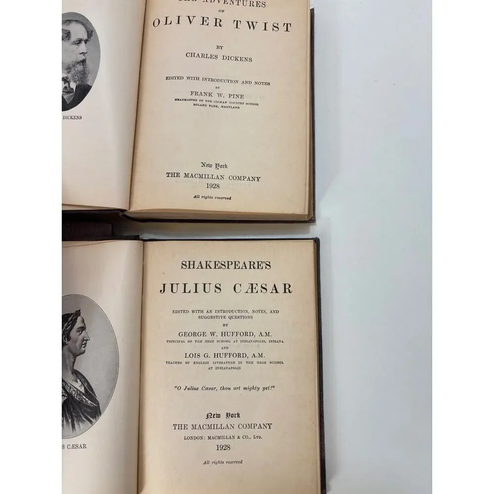 Antique 1900's Macmillan Pocket Classics Lot of‎ 7 Shakespeare Stevenson Dickens